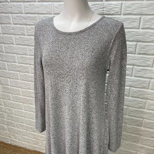 Lauren James Heathered Gray Sweatshirt Dress